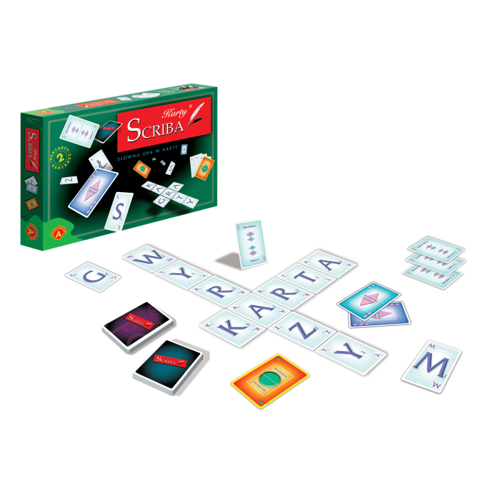 Scriba Karty – widok zestawu z kartami liter i specjalnymi