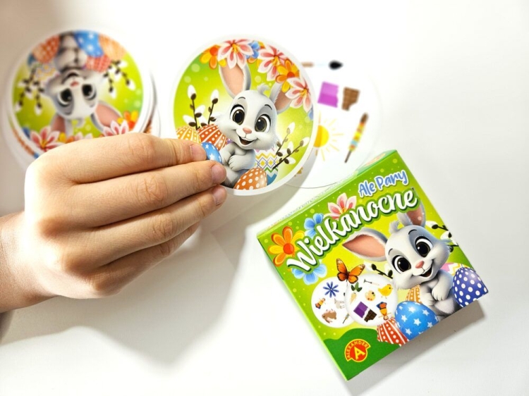 Zestaw 31 kart w grze planszowej Ale Pary Wielkanoc – spostrzegawczość i refleks.