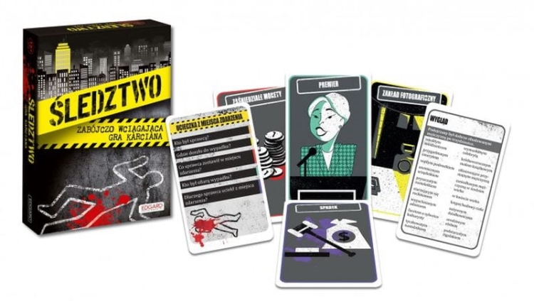 Zestaw Śledztwo – instrukcja i 110 kart gry karcianej