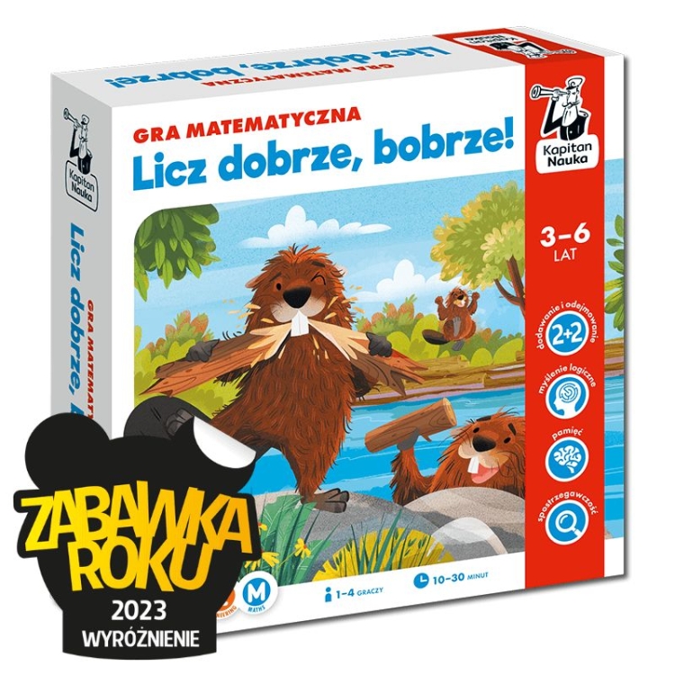 Kapitan Nauka Gra edukacyjna Licz dobrze bobrze opakowanie przód