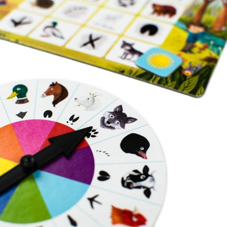 Zabawa edukacyjna bingo Na tropie zwierząt Kapitan Nauka