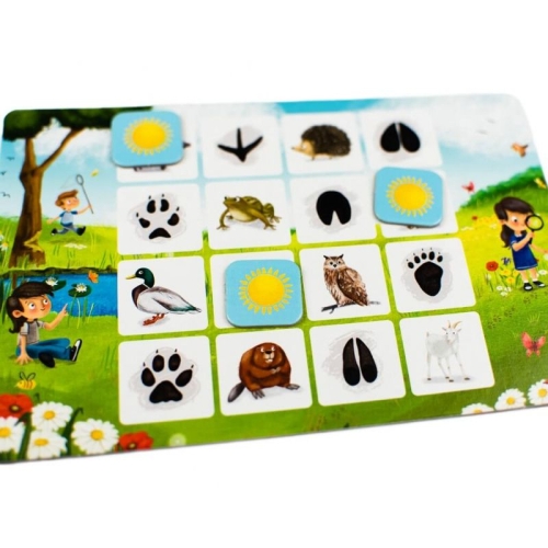 Gra edukacyjna Smart bingo Na tropie zwierząt Kapitan Nauka elementy zestawu