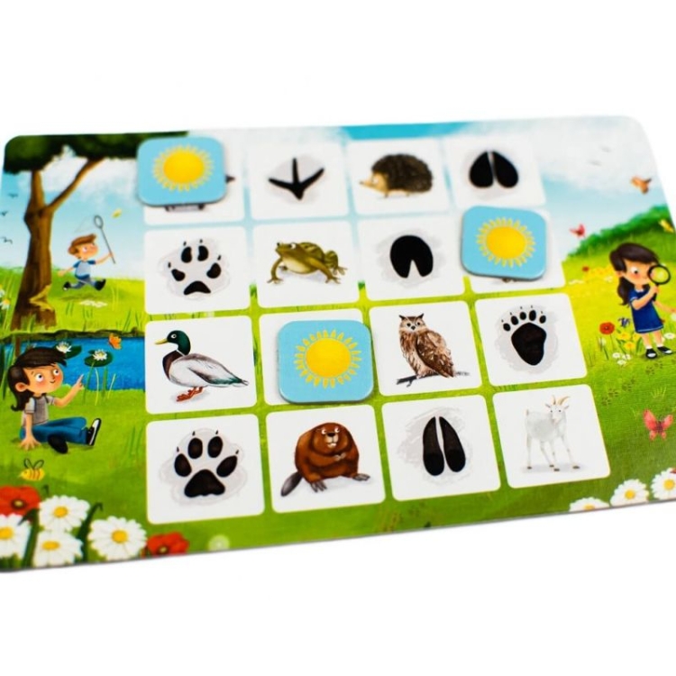 Gra edukacyjna Smart bingo Na tropie zwierząt Kapitan Nauka elementy zestawu