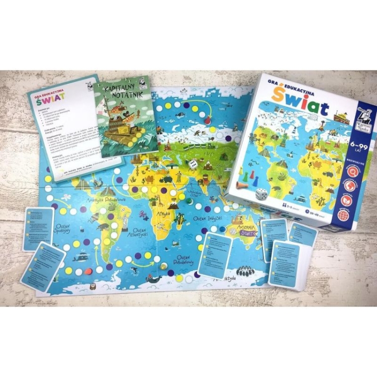 Gra edukacyjna Gra świat Kapitan Nauka elementy zestawu