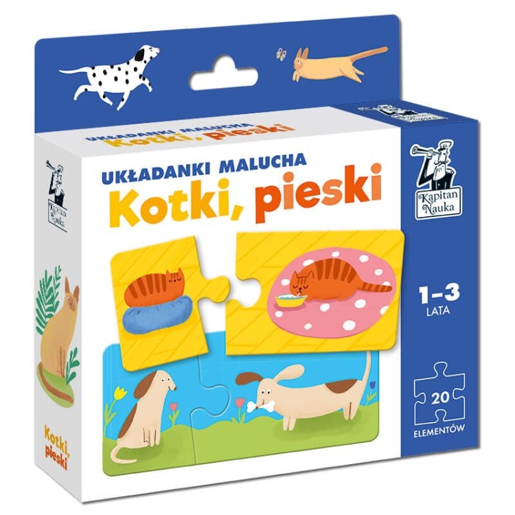 Układanki Malucha Kotki pieski Kapitan Nauka opakowanie przód