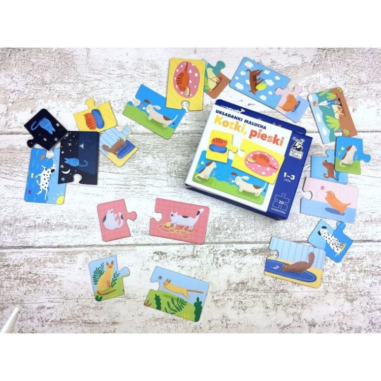 Pierwsza układanka edukacyjna Kotki pieski Kapitan Nauka