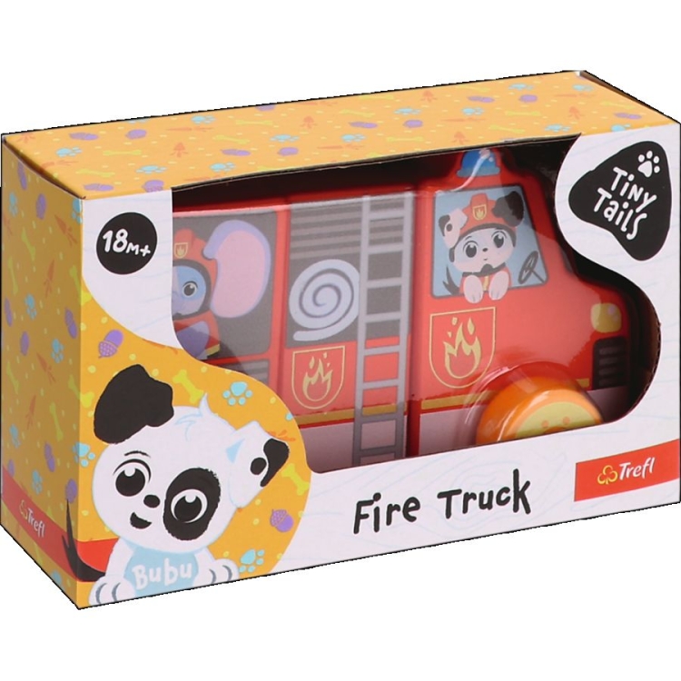 61786 drewniany samochodzik magnetyczny straż pożarna