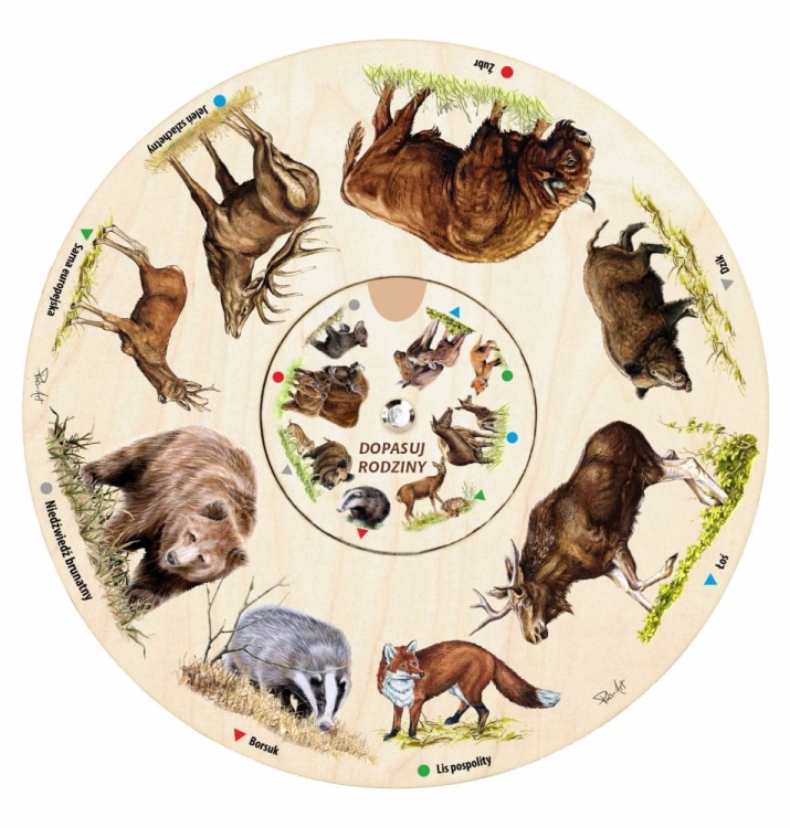 Puls Art Dopasuj na kole RODZINY ZWIERZĄT 3+