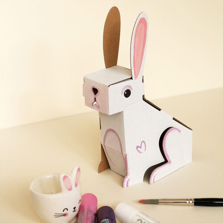 zestaw farma świnka kura królik myszka kartoniaki