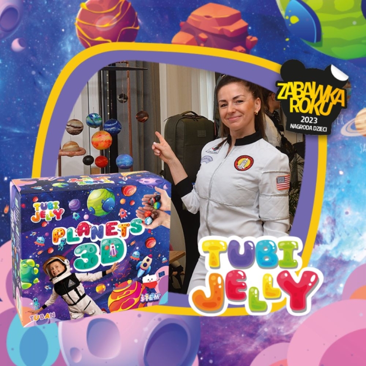 Zabawa zestawem Tubi Jelly Planety TUBAN