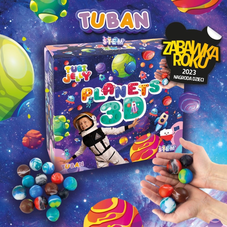 Żelowe planety Tubi Jelly w zestawie TUBAN