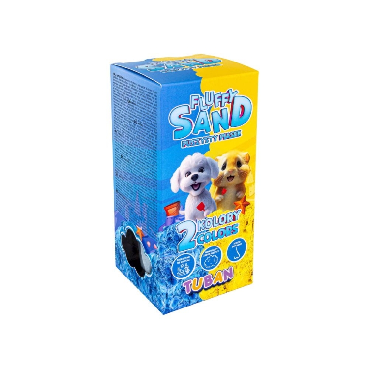 Piasek FLUFFY puszysty Tuban – zestaw niebieski i żółty