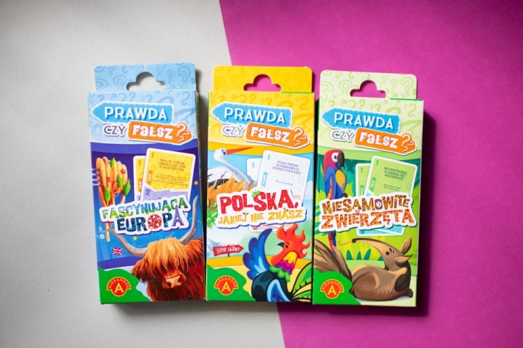 Gra planszowa edukacyjna Prawda czy Fałsz – pomysł na prezent dla dzieci.