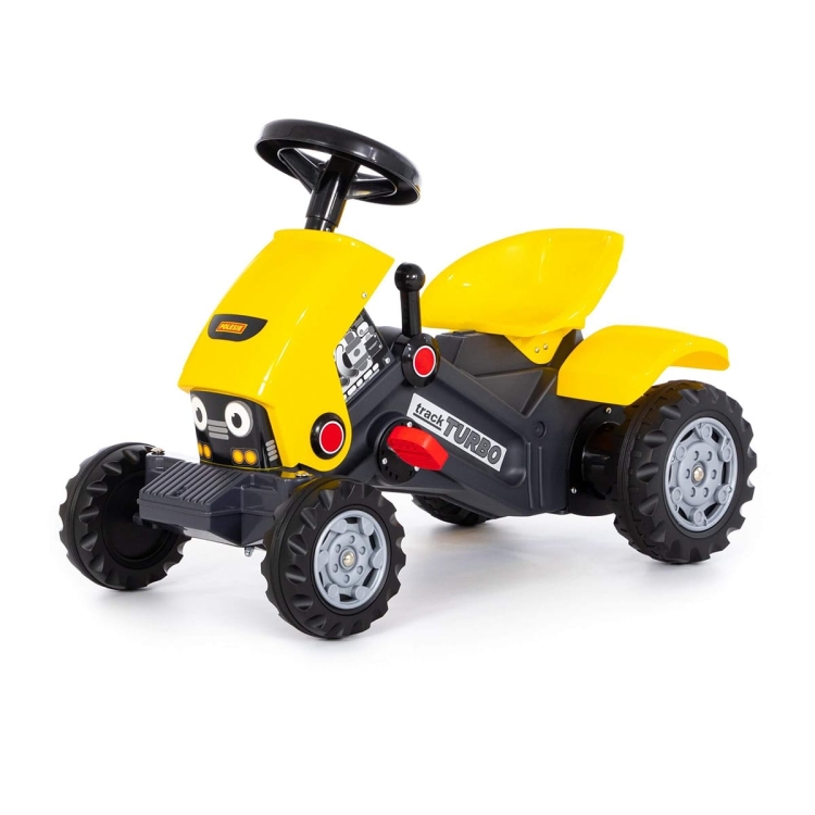 Traktor jeździk na pedały Turbo-2 żółty Polesie 3+