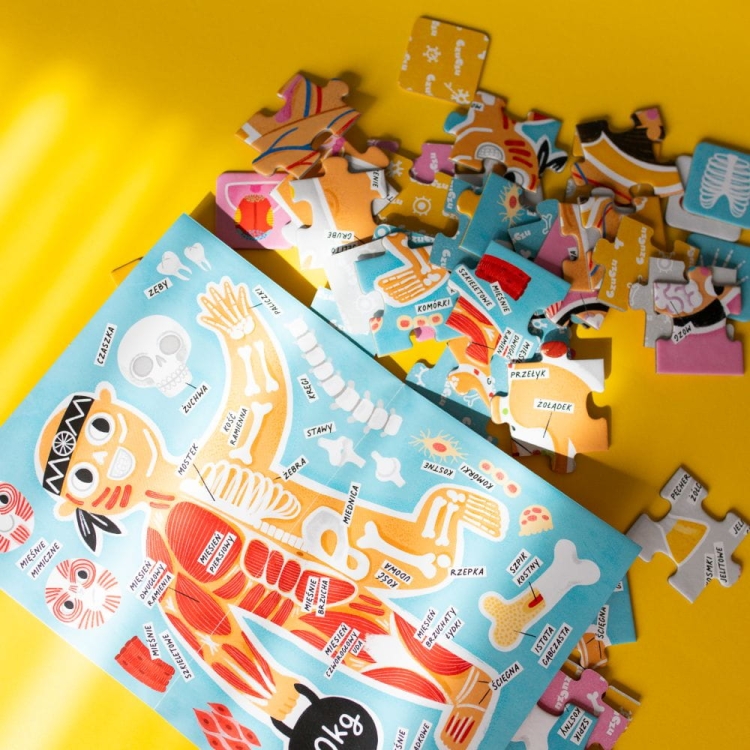 Edukacyjne puzzle o ludzkim ciele dla dzieci – CzuCzu