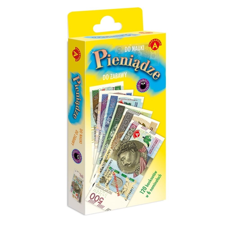 Pieniądze – zabawka edukacyjna Alexander – komplet 120 banknotów.