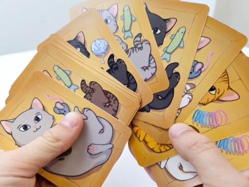 Karty i kostki w grze pamięciowej PudełKotki dla dzieci i dorosłych.