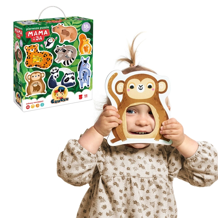 Zabawka CzuCzu Pierwsze Puzzle Mama i Ja – nauka dopasowywania zwierząt