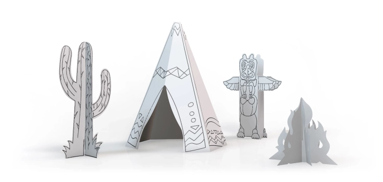 Namiot do pokoju dziecięcego Tipi z kartonu