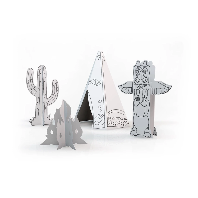 Tipi dla dzieci z kartonu do składania i malowania