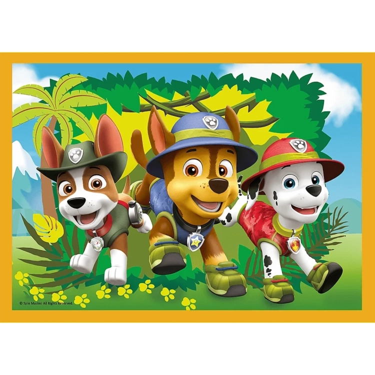Puzzle 4w1 Wakacyjny Psi Patrol firmy Trefl dla dzieci 4+