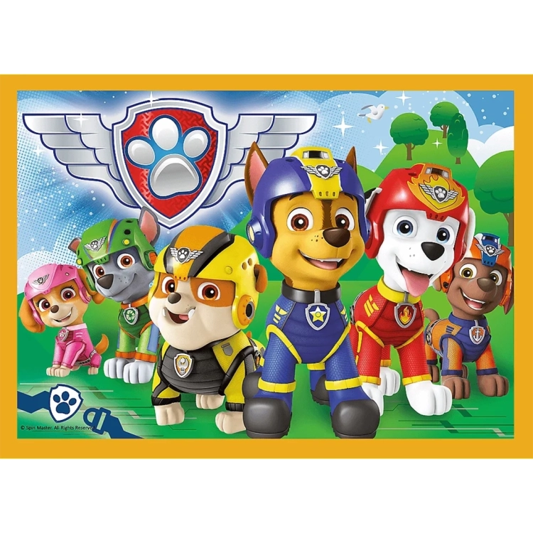 Puzzle 4w1 Wakacyjny Psi Patrol firmy Trefl dla dzieci 4+