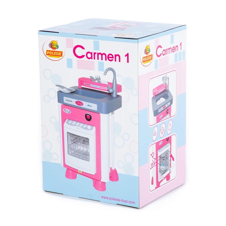 Zestaw zabawek zmywarka + akcesoria Polesie "Carmen" w kartonie
