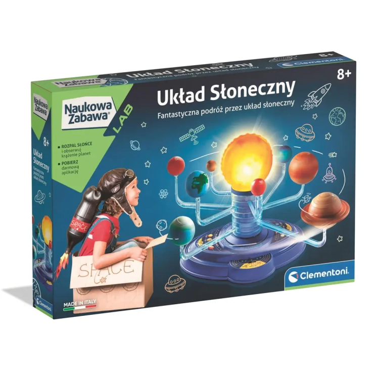 Elektroniczny model układu słonecznego dla dzieci - interaktywna zabawka edukacyjna Clementoni 8+