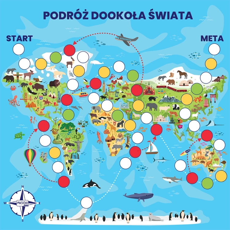 Mata Gra planszowa PODROZ DOOKOLA SWIATA XXL