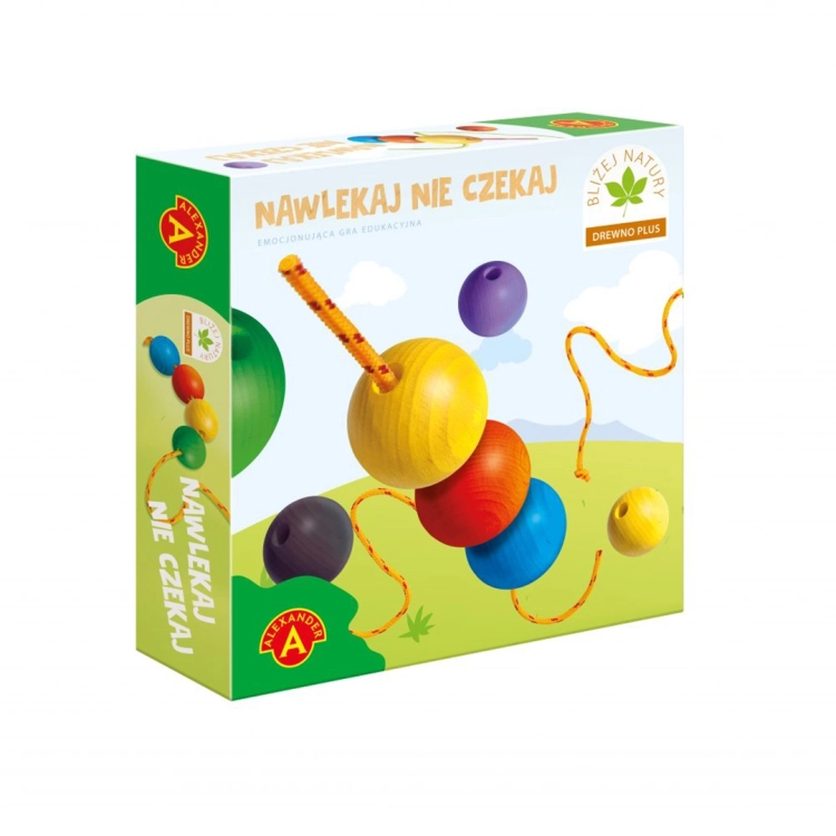 Drewniana nawlekanka " Nawlekaj nie czekaj" firmy Alexander dla dzieci w wieku 3+