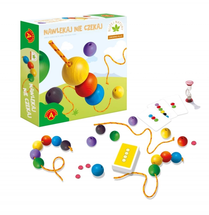 Aleksander Nawlekaj nie czekaj - drewniana nawlekanka 3+