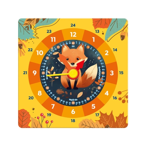 Zegar edukacyjny Lisek firmy Alexander dla dzieci w wieku 5+