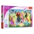 Opakowanie puzzli Trefl Disney Princess z wizerunkami popularnych księżniczek Disneya, takich jak Arielka, Kopciuszek, Śnieżka i inne. Puzzle składają się ze 100 elementów i są przeznaczone dla dzieci od 5 roku życia.