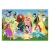 Ilustracja z puzzli Trefl Disney Princess przedstawiająca księżniczki Disneya na tle zamku i ogrodu. Wśród postaci znajdują się Arielka, Roszpunka, Merida, Kopciuszek i inne.