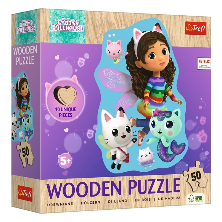 Puzzle drewniane 50 elementów Trefl Wesola Gabi