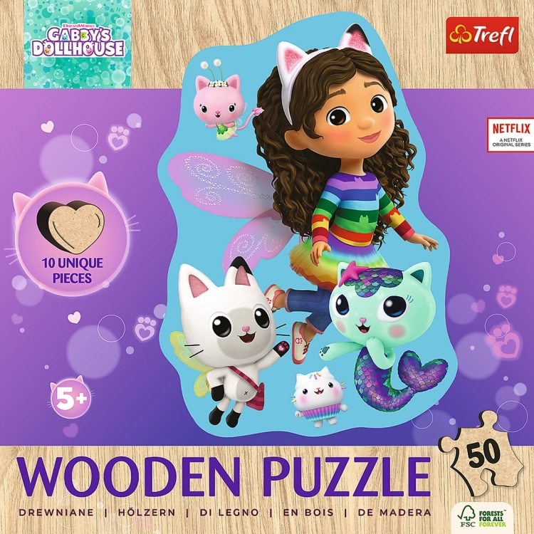 drewniane puzzle Koci Domek Gabi