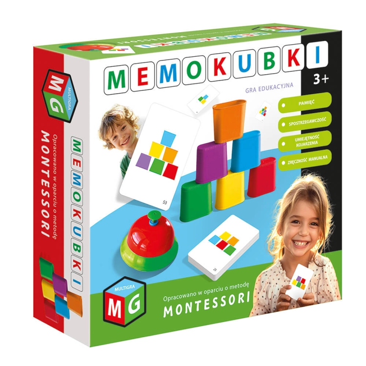 Gra MEMOKUBKI montessori dla dzieci