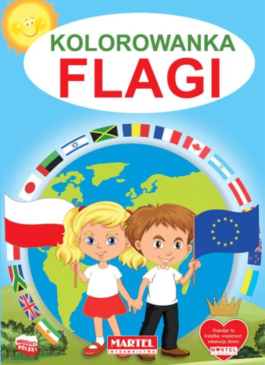 Kolorowanka Flagi z przykładami flag