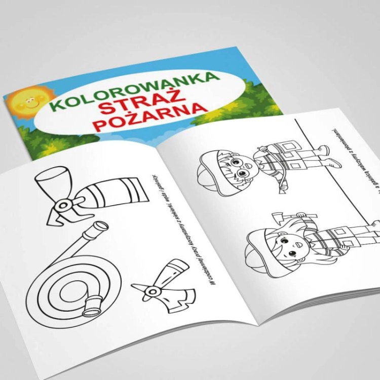 Strażacki pojazd w kolorowance Straż Pożarna