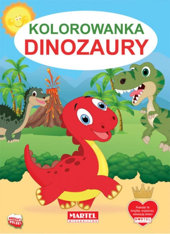 Kolorowanka z dinozaurami dla dzieci