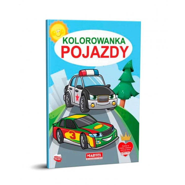 Kolorowanka Pojazdy Wydawnictwo MARTEL