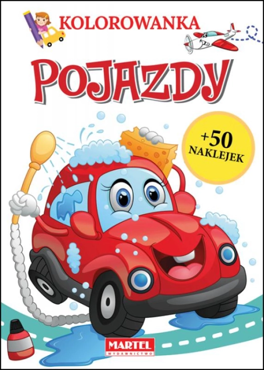 Zestaw naklejek do kolorowanki Pojazdy