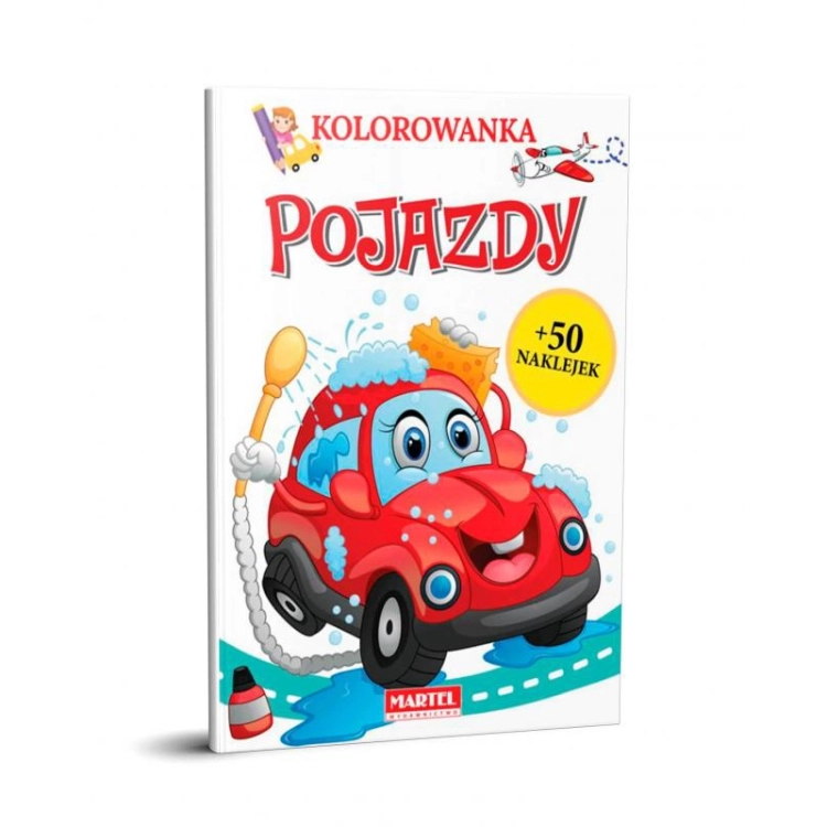 Okładka kolorowanki Pojazdy Wydawnictwo MARTEL