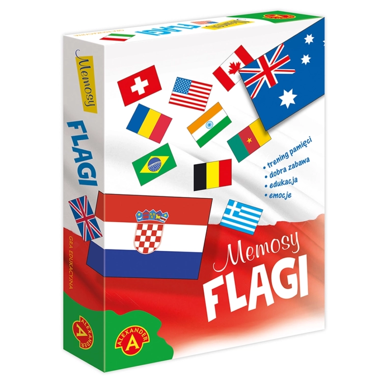 Opakowanie gry „Memosy Flagi” od Alexander