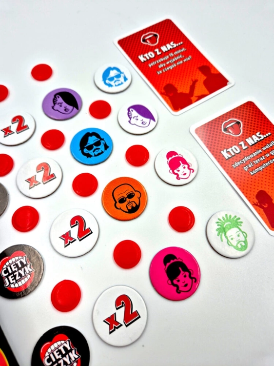 Karty z pytaniami w grze „Cięty język” od Alexander