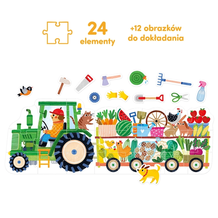 Układanka puzzle traktor CzuCzu