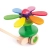 Drewniany tęczowy kwiatek do pchania dla dzieci