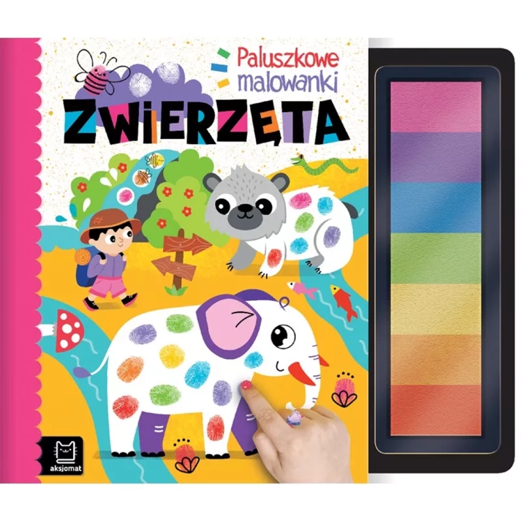 Okładka książki „Paluszkowe malowanki. Zwierzęta” Aksjomat 4+