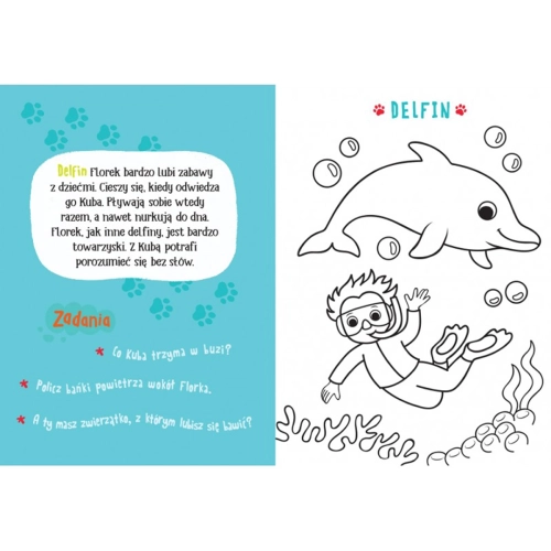 Ilustracja zwierzęcia gotowa do pokolorowania.