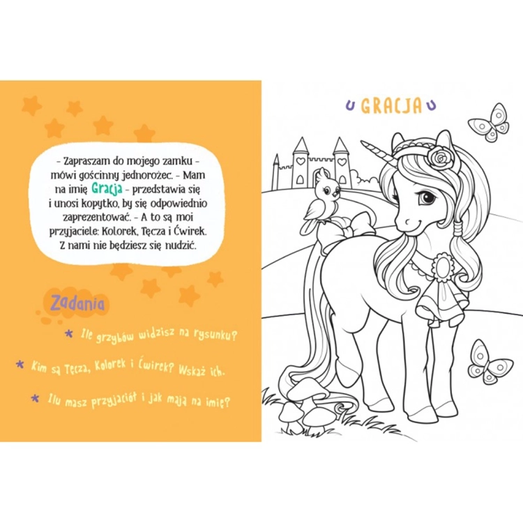 Ilustracja kucyka gotowa do pokolorowania.
